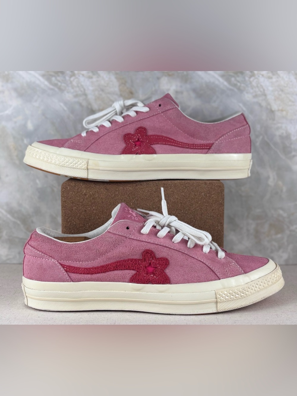 Converse Golf Le Fleur One Star Pink Suede Sneakers Mens 11.5